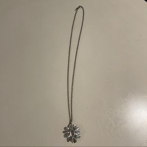 Silver Starburst Pendant Necklace